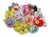 Comprar Caritas Animales Tejidos Crochet Apliques Pack X 25