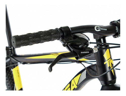 Imagen 3 de 4 de Mountain bike TopMega Regal R29 L 21v frenos de disco mecánico cambios Sensah MX7 color amarillo