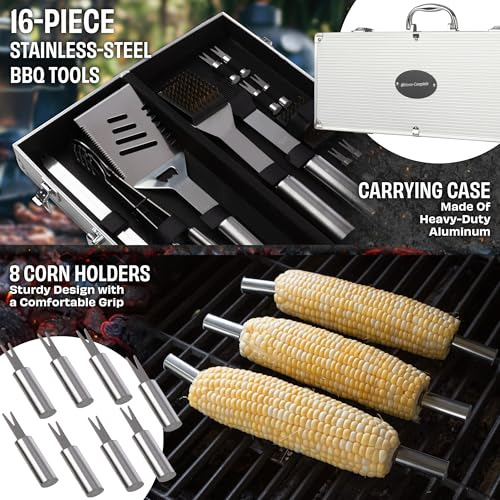 Conjunto De Herramientas De Barbacoa Con 16 Accesorios De Ba