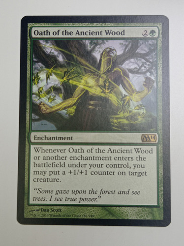 Carta Magic Oath Of The Ancient Wood [m14] Mtg Enchantment