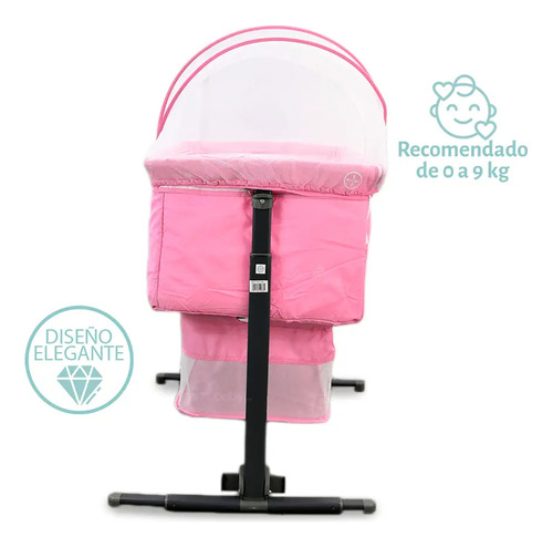 Cuna Colecho Infanti Golf Color Rosa Antirreflujo Y Mecedora