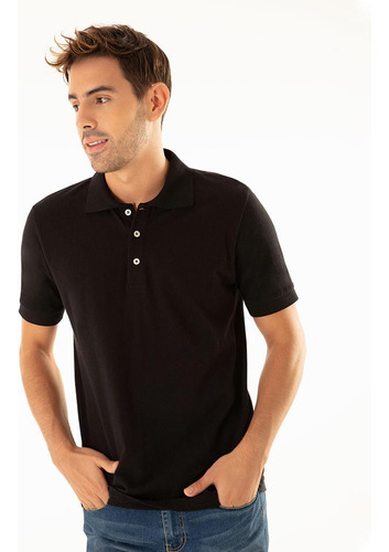 Polo Gef Hombre Josh Negro