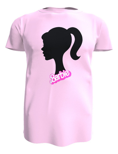 Polera Infantil Barbie, Pelicula, Perfil Logo 100% Algodón