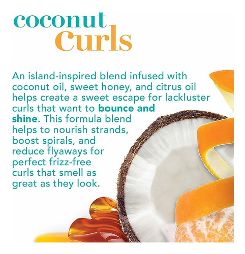 Ogx Amortiguamiento De Coco Plus Crema Rizos Curl Defying St