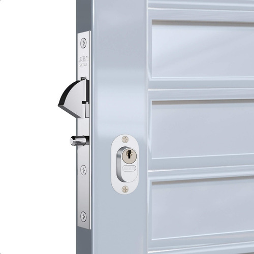 Fechadura Bico Papagaio Porta De Correr 940 Inox Stam 37mm Inox Polido