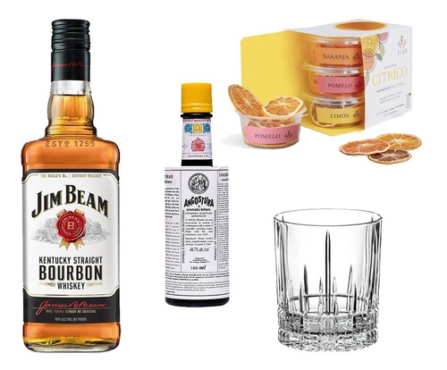 Kit Regalo: Whisky Jim Beam White + Bitter Angostura + Vaso