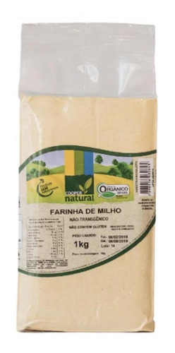 Farinha De Milho Amarela Orgânica Coopernatural 1kg