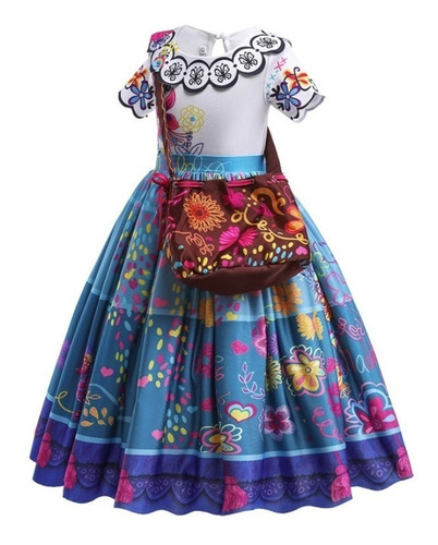 Imagem 3 de 10 de Fantasia Infantil Vestido Encanto Mirabel Família Madrigal