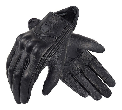 Lazhu Moto Guantes De Cuero Hombres Mujeres Guantes