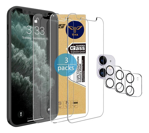 Tiya - Juego De 3 Protectores De Pantalla Para iPhone 11 De