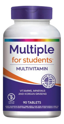 Multiple For Students Multivitaminico 90 Tabletas