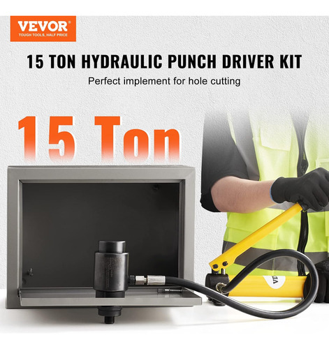 15 Ton Hydraulic Knockout Punch Kit, 1/2 To 4 Conduit...
