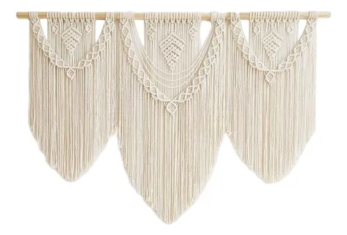 Tapiz Grande De Macramé Para Colgar En La Pared, Tejido A
