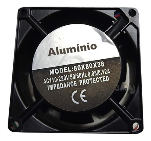 Cooler Microventilador 80mm Axial Alumínio Bivolt 110 220v