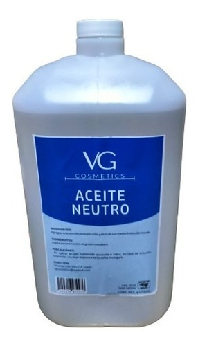 Aceite Masajes Neutro  Corporal Spa Profesional 4 Litros