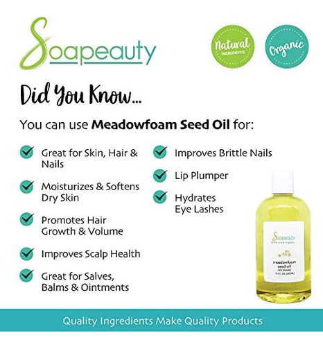 Soapeauty Aceite De Semilla De Espuma De Prado Prensado En F