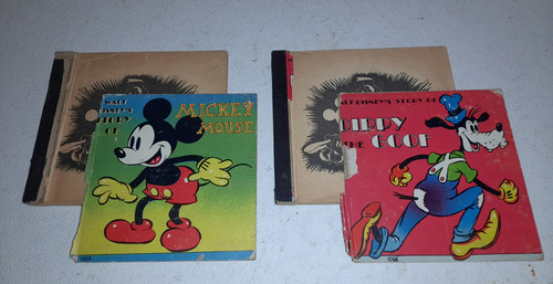 Coleccion 4 Libros Walt Disney Antiguos 1938 Mickey Donald (Usado)