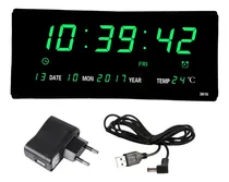 Comprar Fa Relógio De Led Com Decoração De Segundos, Data, Verde