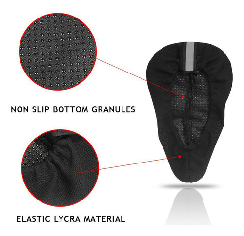 Funda De Asiento Bike 3d Dle, Almohadilla Cómoda Y Transpira