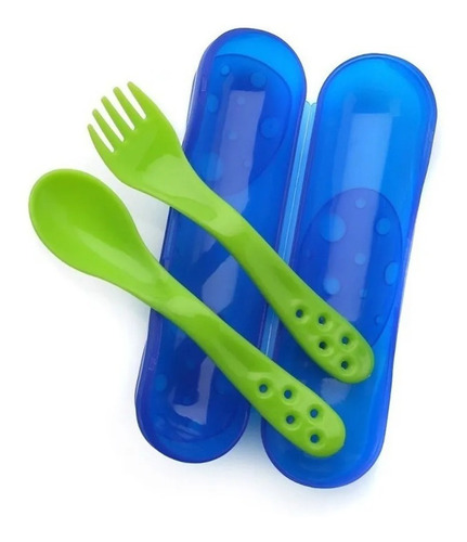 Tenedor + Cuchara Con Estuche Baby Innovation