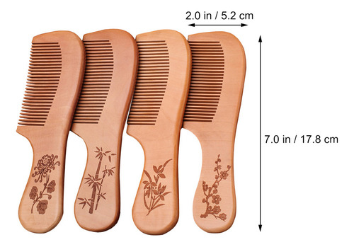 A Peinetas De Madera Para Hombre, De Caoba, Delicate 4