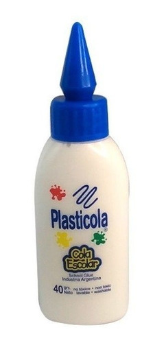 Plasticola 40g X2 Unidades Adhesivo Vinilico 01028 Color BlancoPegamento Líquido Plasticola ADHESIVO VINILICO color blanco de 40g no tóxico de 2 unidades