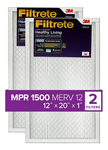 Filtrete - Filtro De Aire Para Horno Mpr 1500 Merv 12, Ultra