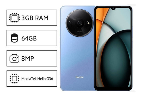 Celular Redmi A3 Azul Acero