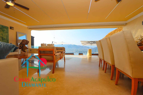 Cad Villa Emiliano. Con Terraza Con Alberca, Sala, Comedor, Bbq Y Vista A La Bahía De Acapulco