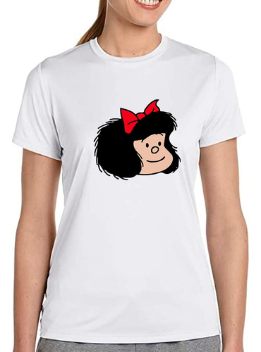 Franela Sublimada Dama Diseño Mafalda Lazo Rojo