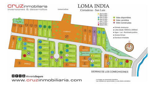 Imagen 3 de 11 de Lotes Desde 1000m2 Cortaderas Loma India
