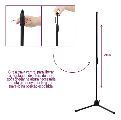 Imagem 4 de 7 de Tripé Com Suporte Para Tablet, iPad Ou Smartphones Spb-001