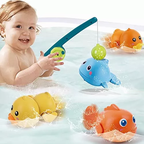 Juguetes de baño, paquete de 6 juguetes de baño para bebés de 1 a 3 años,  juguetes flotantes, juegos de piscina, juego de agua, regalo de Navidad  para
