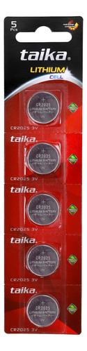 Baterías Pilas Taika De Boton Cr2025 De Litio 5 Piezas 3v