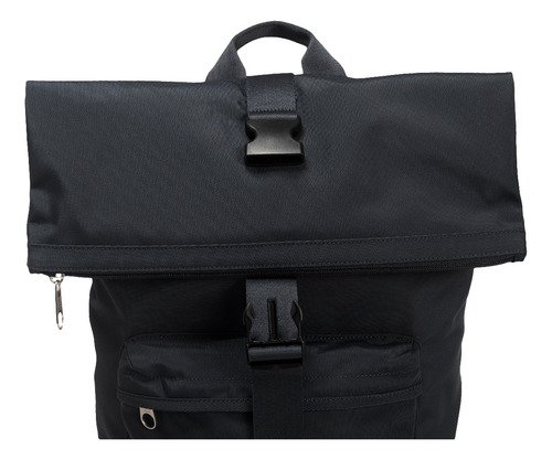 Tommy Jeans Backpack Moda Para Hombres Am0am13323 Acabado De Los Herrajes Níquel Color Black Correa De Hombro Negro Diseño De La Tela Lisa