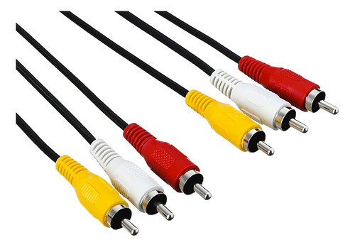 Cable Audio Video 3 Colores Rca-rca Macho Macho 1,5 Metros