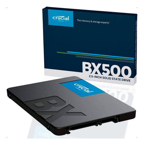 Ssd Disco Sólido Crucial Bx500 500gb Computador Sata Noteboo Preto