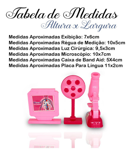 Imagem 2 de 7 de Kit Medico Infantil Exibição Microscópio Regua De Medição