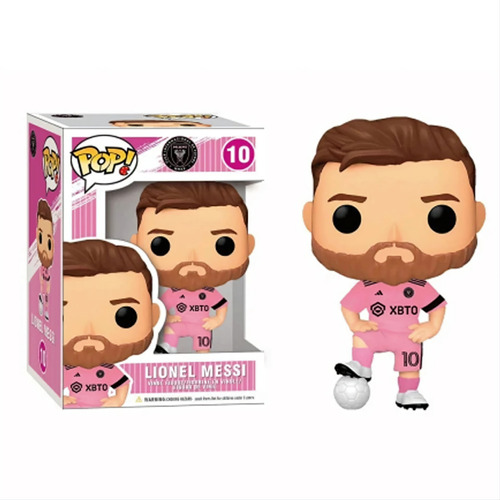 Lionel Messi 10 Inter Miami Para Funko Pop Fútbol Figura Acc