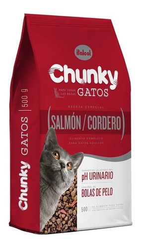 Chunky Gatos Salmón Y Cordero X 1.5 Kilos