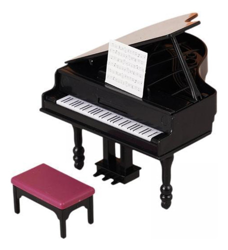 2 X 1/12 Casa De Muñecas Mini Piano De Cola Casa De
