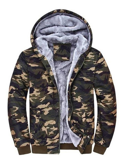 jaqueta de frio camuflada