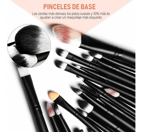 Set De 20 Brochas Maquillaje Profesional Sombra De Ojos
