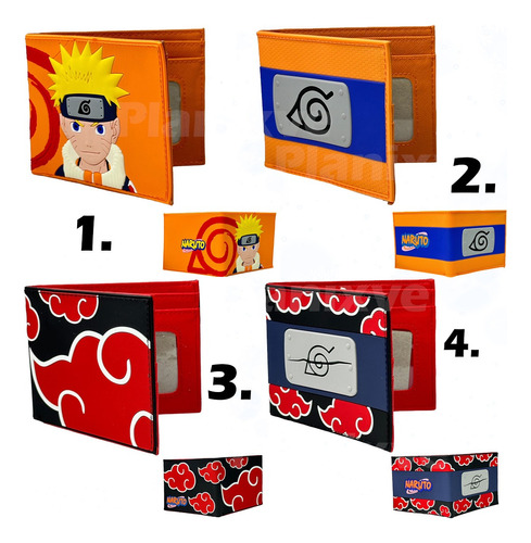 Billetera De Naruto Shippuden Con Relieve En Goma Importado
