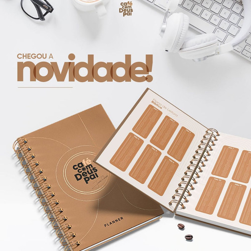 Kit Café Com Deus Pai + Planner 2025: Inspiração E Organizaç