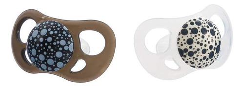 Twistshake 2x Pacifier 6+m Negro Blanco-pacificador De Silic
