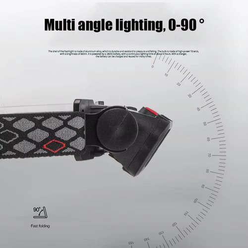 Linterna Frontal Led Potente Con Carga Usb, 4 Modos De Ilumi