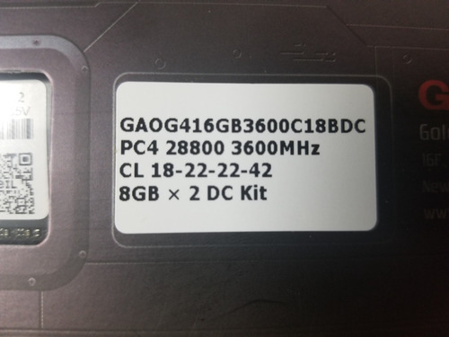 Imagem 4 de 6 de Geil Orion Dram Ddr4 3600 Mhz (pc4-28800) 16 Gb (8gb X 2)
