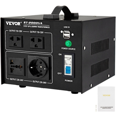 Transformador Variable 2000w Voltaje 240v A 110v, 110v A 240