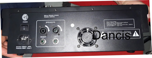Imagen 3 de 3 de Consola Mixer C/ Potencia Usb Bt Mp3 400 Watts Sxm256 Dancis